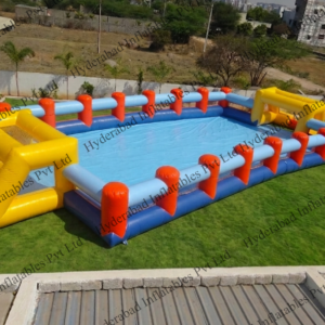 Spiked-Rail Soapy Football Pitch