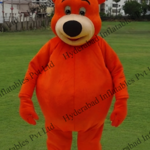 Orange Bear Mascot Costume