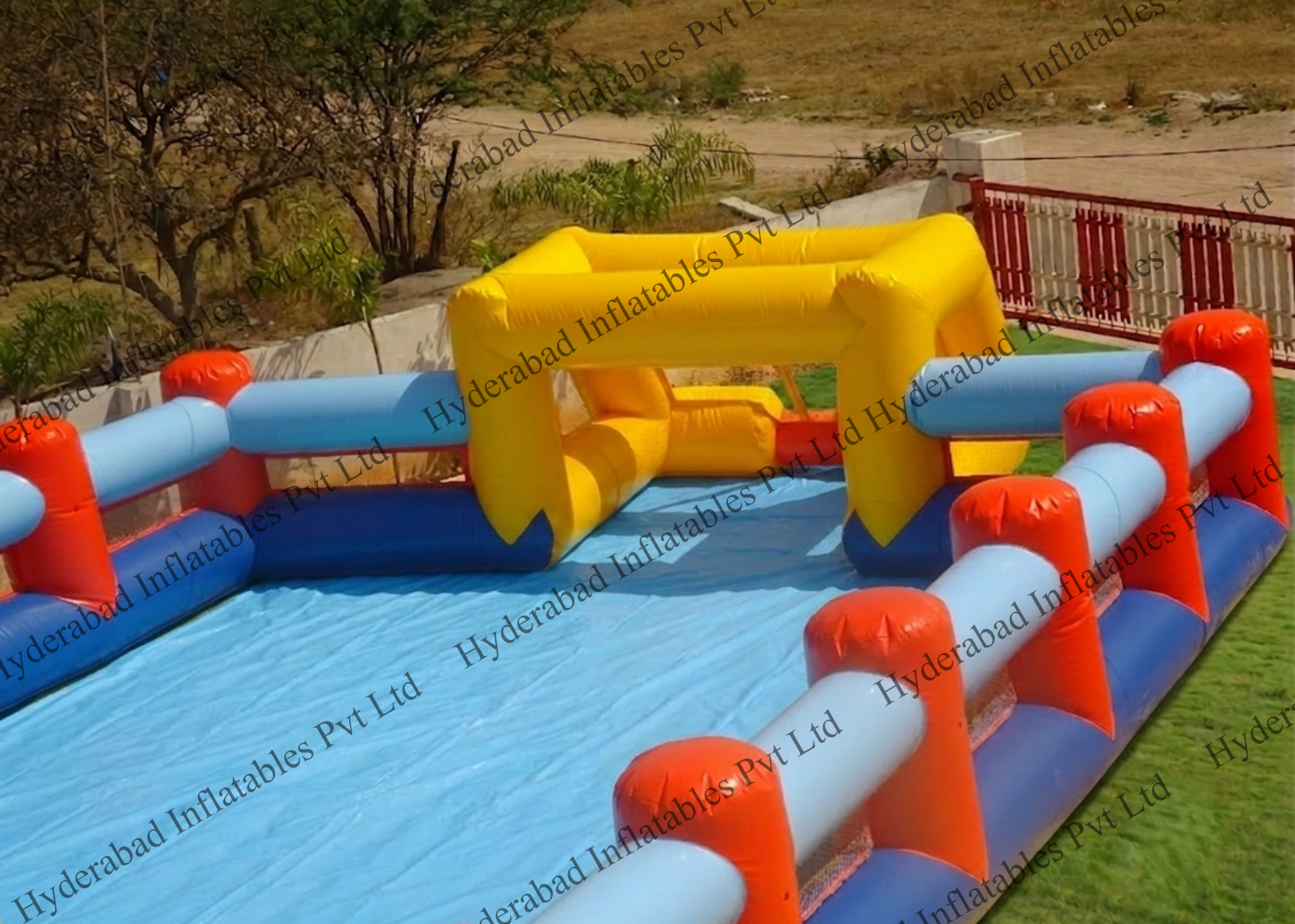 Spiked-Rail Soapy Football Pitch - Image 3